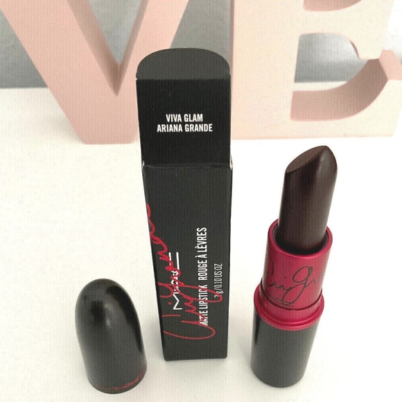 MAC Viva Glam Ariana Grande Lipstick + Lipglass + Cosmetic Bag - Picture 3 of 5